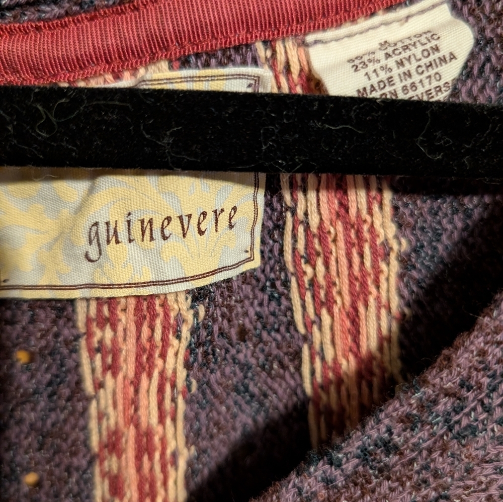 Anthropologie SweaterTop in Purple with Multi Stripes, Medium - Picture 2 of 3